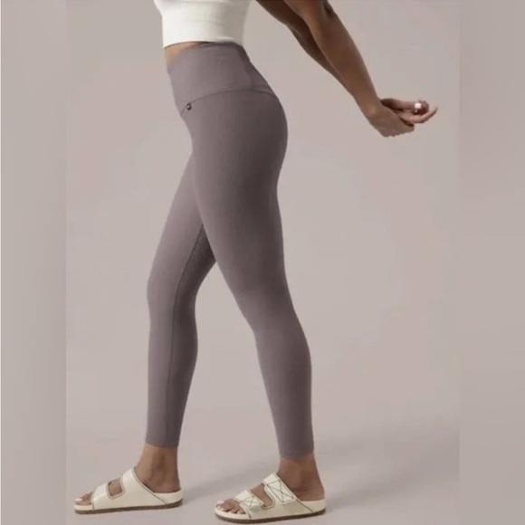 Athleta x Alicia Keys Elation Tights Ribbed Leggings Size Small 7/8 Length EUC - Picture 2 of 10